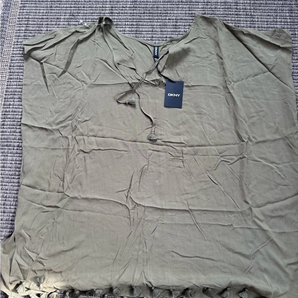 DKNY Olive Green Swim Coverup